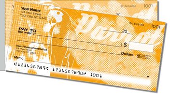 Funky Parrot Side Tear Personalized Checks