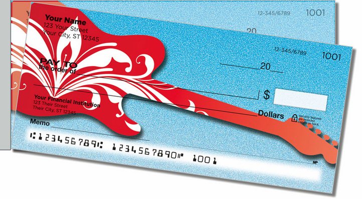 Scroll Guitar Side Tear Personal Checks