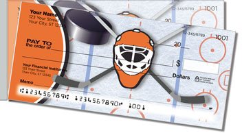 Orange and Black Hockey Side Tear Checks