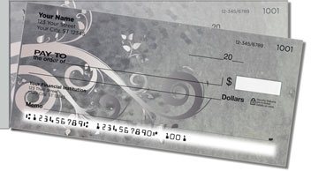 Grungy Scroll Side Tear Personalized Checks