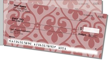 Ornate Heart Side Tear Personalized Checks