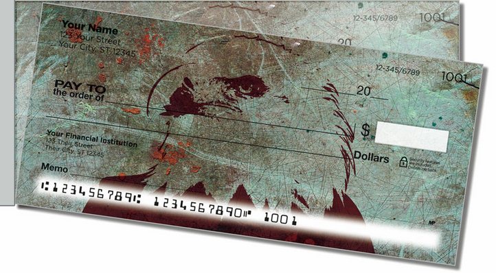 Rustic Eagle Side Tear Personal Checks