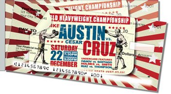 Vintage Boxing Side Tear Personalized Checks