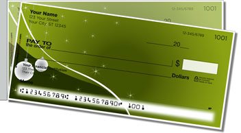 Xmas Ornament Side Tear Personalized Checks
