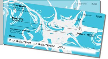 White Swirl Side Tear Checks