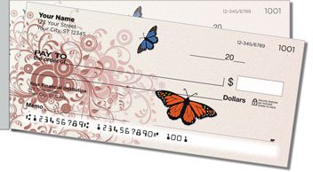 Butterfly Scroll Side Tear Personalized Checks