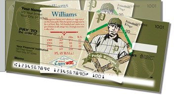 Vintage Baseball Card Side Tear Personalized Checks