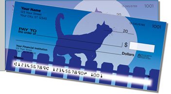 Cat Nightlife Side Tear Personalized Checks