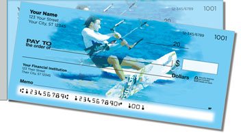 Kite Surfing Side Tear Personalized Checks
