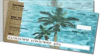 Peaceful Palm Tree Side Tear Personalized Checks
