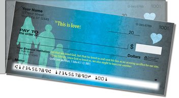 Gods Love Side Tear Personalized Checks