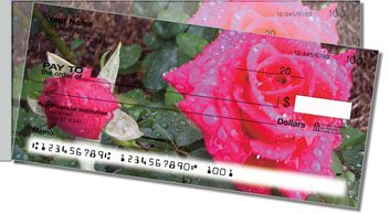 Blooming Rose Side Tear Personalized Checks