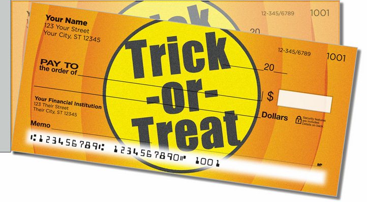 Halloween Side Tear 2 Personal Checks
