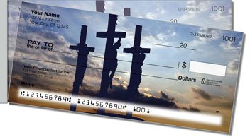 Calvary Cross Side Tear Personalized Checks