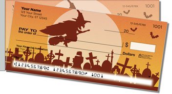 Halloween Witch Side Tear Personalized Checks