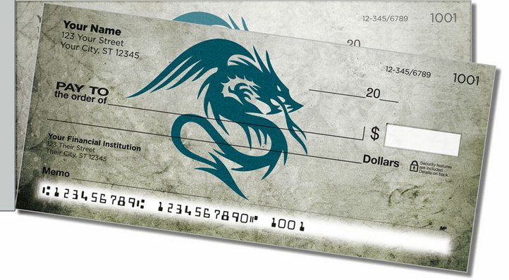 Dragon Tattoo Side Tear Personal Checks