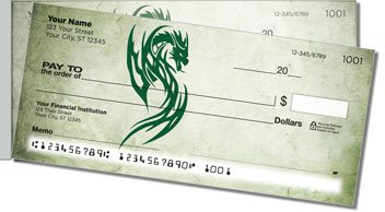 Dragon Tattoo Side Tear Personalized Checks