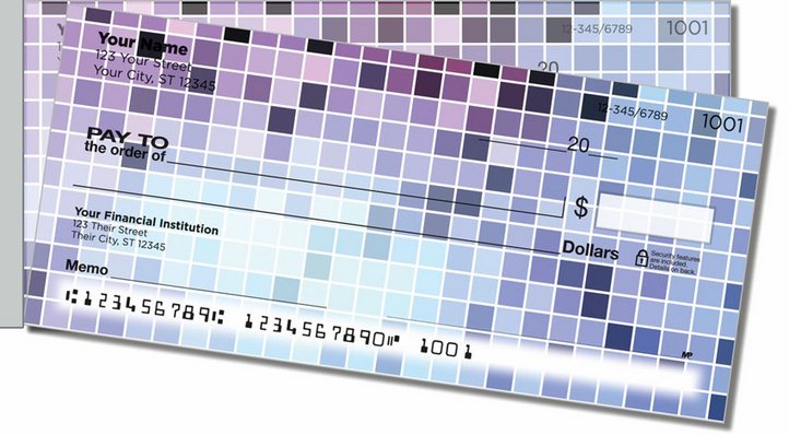 Digital Mosaic Side Tear Personal Checks