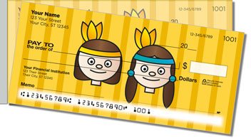 First Thanksgiving Side Tear Personalized Checks