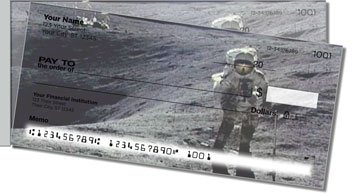 Moon Landing Side Tear Personalized Checks
