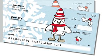 Christmas Doodle Side Tear Personalized Checks