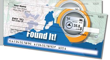 Geocaching Side Tear Personalized Checks