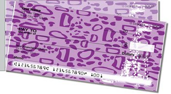 Neon Animal Print Side Tear Personalized Checks