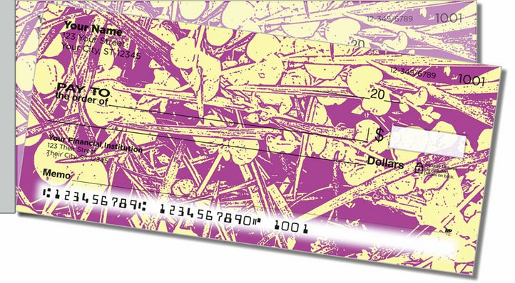 Eucalyptus Print Side Tear Personal Checks