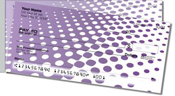 Halftone Side Tear Personalized Checks