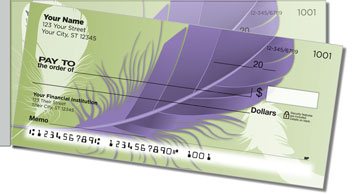 Fancy Feather Side Tear Personalized Checks