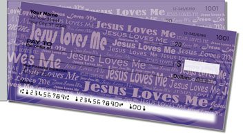 Jesus Loves Me Side Tear Personalized Checks