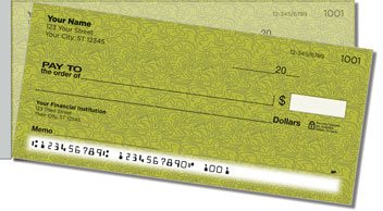 Topographic Side Tear Personalized Checks