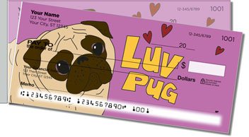 Pug Side Tear Personalized Checks
