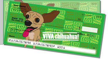 Chihuahua Side Tear Personalized Checks