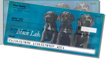 Black Lab Side Tear Personalized Checks