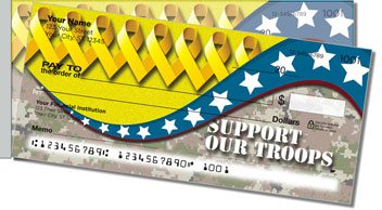 Support Our Troops Side Tear Checks