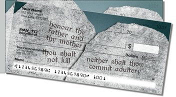 Ten Commandments Side Tear Personalized Checks