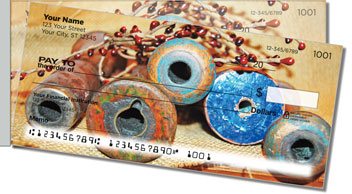 Antique Spool Side Tear Personalized Checks