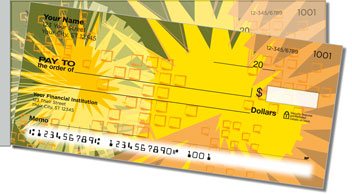 Square and Sunburst Side Tear Personalized Checks