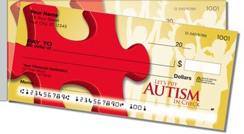 Autism Awareness Side Tear Checks