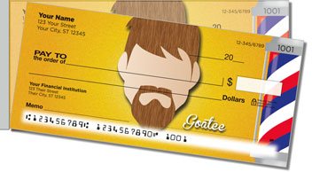 Mustache Side Tear Personalized Checks