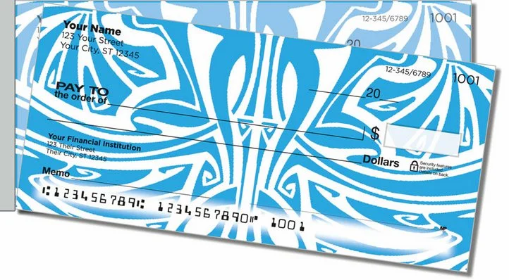 Art Nouveau Pattern Side Tear Personal Checks