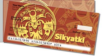 Southwest Pottery Design Side Tear Personalized Checks