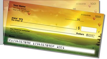 Hot Air Balloon View Side Tear Personalized Checks