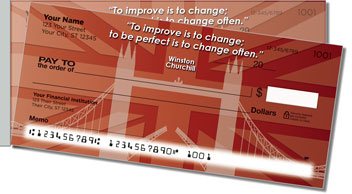 Winston Churchill Side Tear Personalized Checks