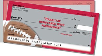 Woody Hayes Side Tear Personalized Checks
