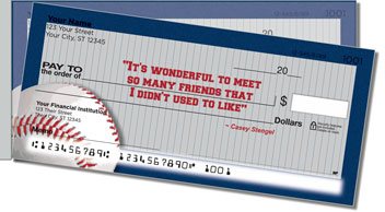 Casey Stengel Side Tear Personalized Checks