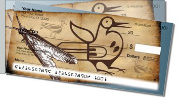Native American Bird Symbol Side Tear Personalized Checks
