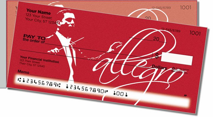 Music Conductor Side Tear Personal Checks