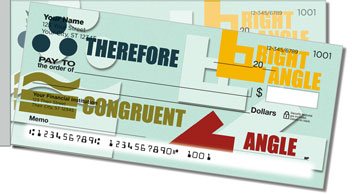 Math Symbol Side Tear Personalized Checks